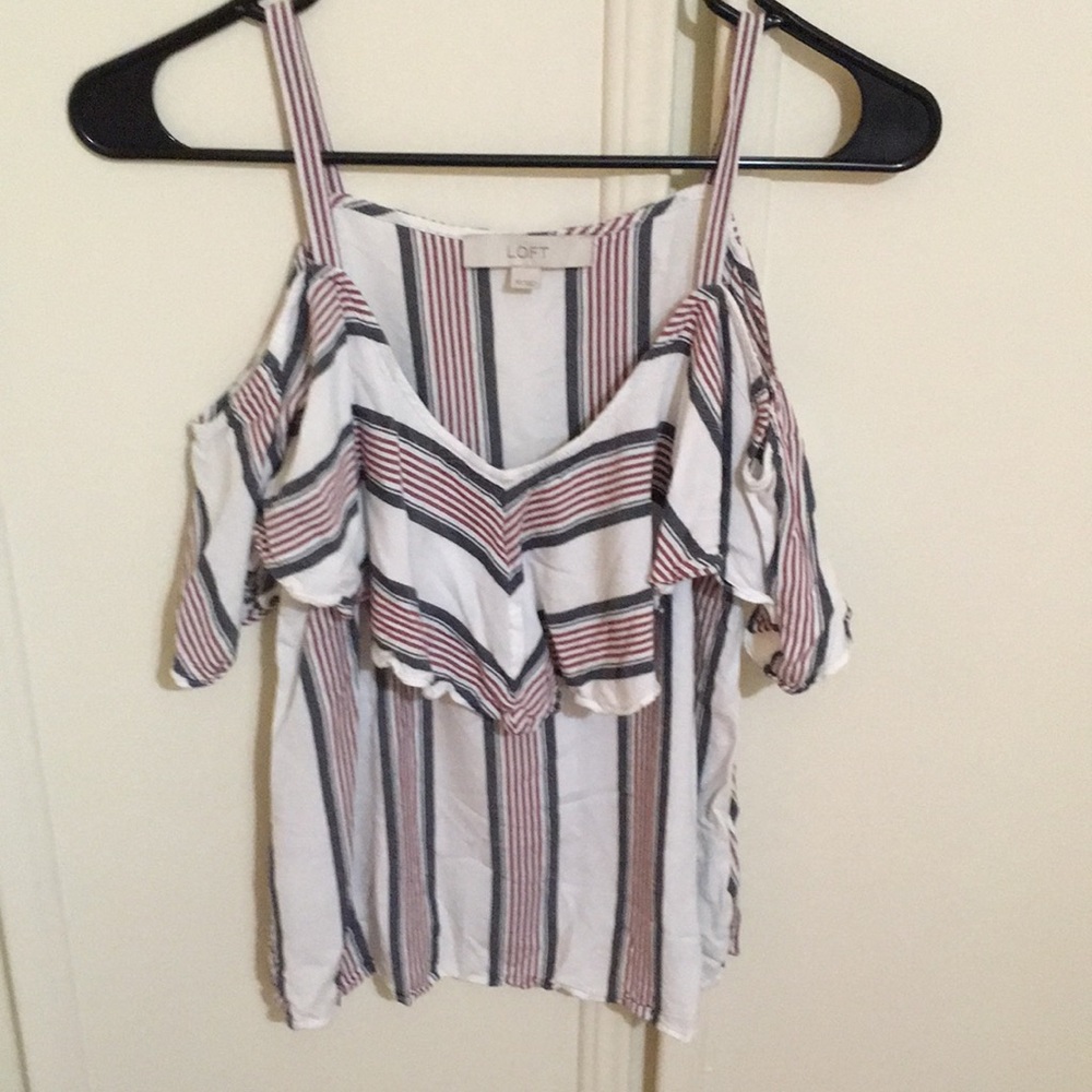 Stripped off the shoulder top